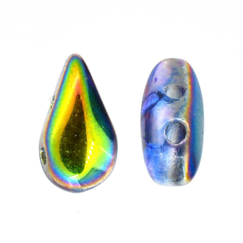ドロップデュオビーズ|F0177|3×6mm |チョークホワイト,チョーク